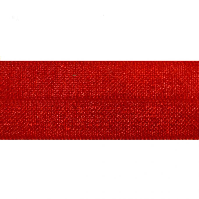 Rood omvouwelastiek 20 mm zwart