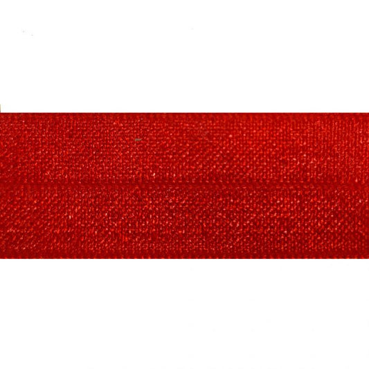 Rood omvouwelastiek 20 mm zwart